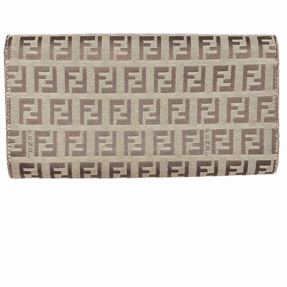 Fendi Zucca Canvas Leather Bifold Wallet | Brown FF Monogram - Picture 2 of 11